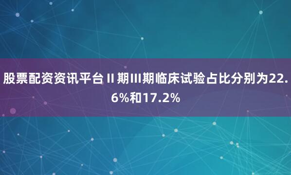 股票配资资讯平台Ⅱ期Ⅲ期临床试验占比分别为22.6%和17.2%